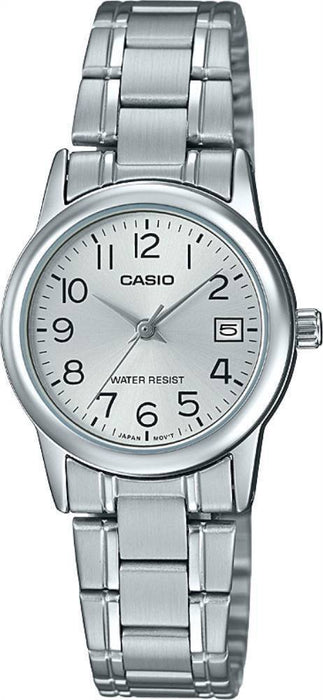 Casio LTP-V002D-7BUDF Damen Uhr mit Edelstahlarmband