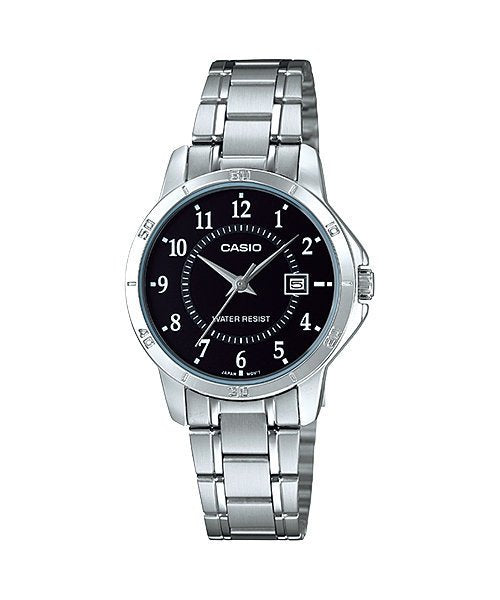 CASIO LTP-V004D Damen Uhr mit Lederarmband