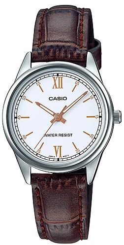 Casio LTP-V005L Damen-Uhr mit Lederarmband