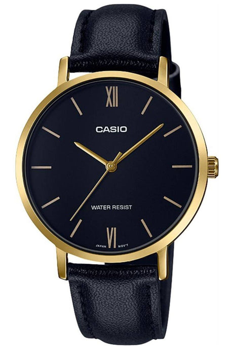 Casio LTP-VT01GL-1BUDF Damen-Uhr mit Lederarmband