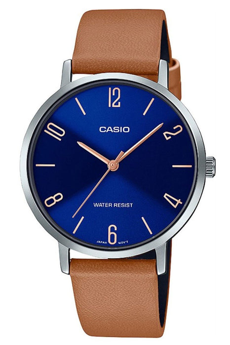 Casio LTP-VT01L-2B2UDF Damen-Uhr mit Edelstahlarmband