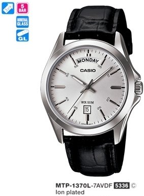 Casio Herrenuhr MTP-1370L-7AVDF Edelstahl Uhr