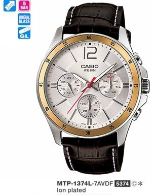 Casio MTP-1374L-7AVDF Herrenuhr Edelstahl Uhrwerk