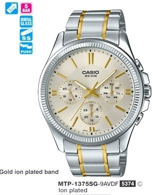 Casio MTP-1375SG-9AVDF Herrenuhr Edelstahl