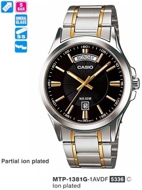 Casio MTP-1381G-1AVDF Herrenuhr Edelstahl
