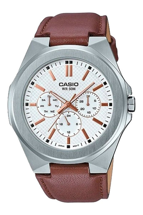 CASIO MTP-SW330L-7AVDF Herrenuhr Lederarmband
