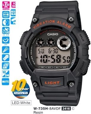 Casio W-735H-8AVDF Herrenuhr mit Harzarmband