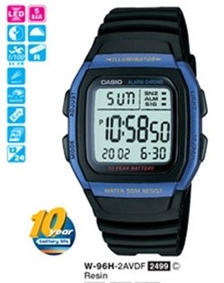Casio W-96H-2AVDF Herren Digitaluhr mit LED
