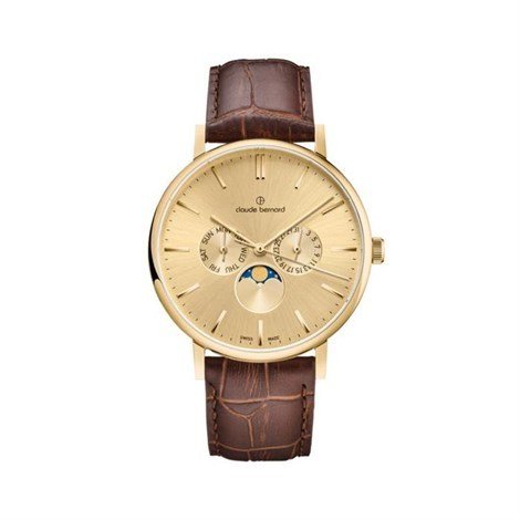 Claude Bernard Herren Uhr – Edelstahl & Leder