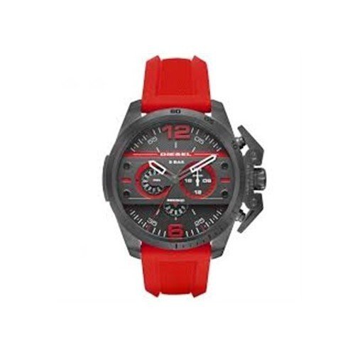 Diesel DZ4388 Herrenuhr – Rotes Silikonarmband