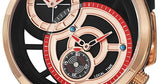 Stuhrling Original Herrenuhr 503.334614 Symphony Eclipse Horizon Quarz Dualzeit Roséton