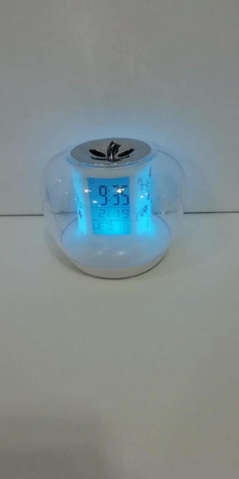 Blaue Apfel-Schreibtischuhr – Dekoratives Design