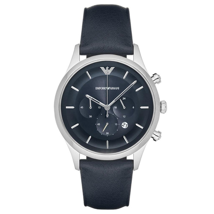 Emporio Armani AR11018 Herrenuhr – Edelstahl & Leder