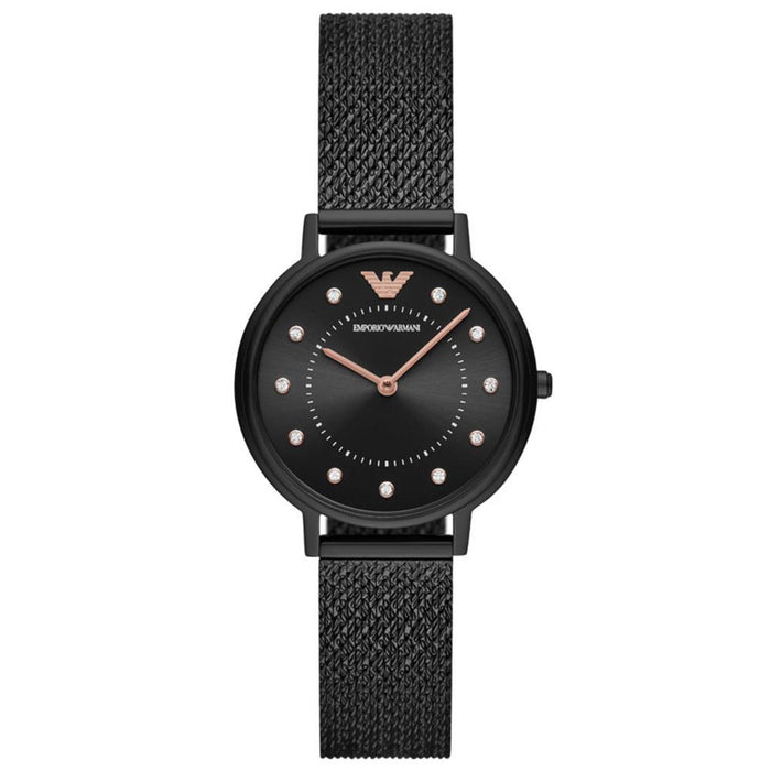 Emporio Armani AR11252 Damen Uhr Schwarz Edelstahl