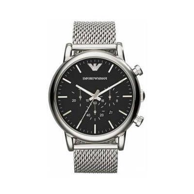 Emporio Armani AR1808 Herrenuhr Grau Geflochtenes Armband