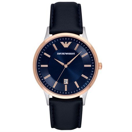 Emporio Armani AR2506 Herrenuhr blaues Zifferblatt