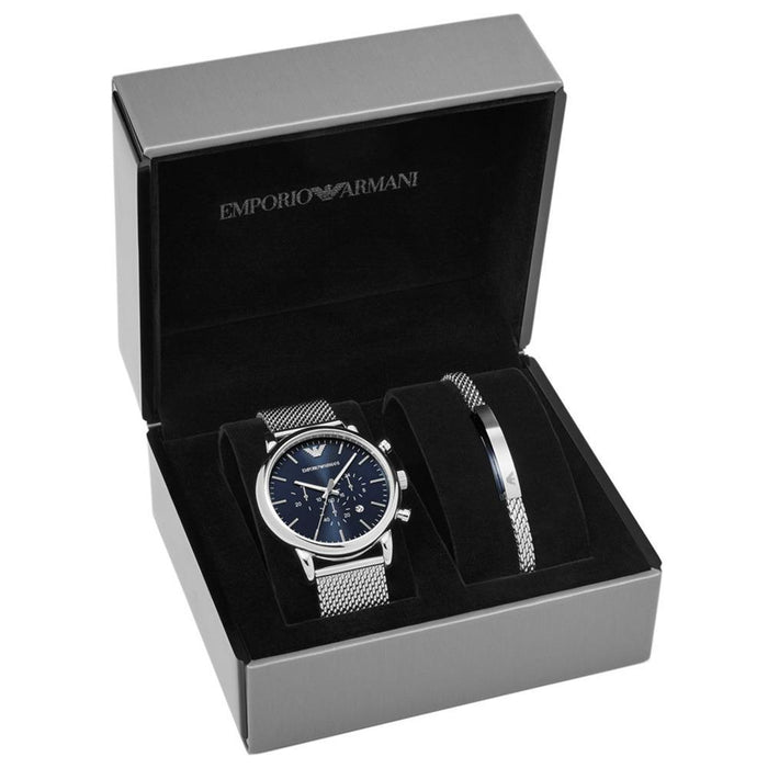 Emporio Armani AR80038 Herren Uhr mit Lederarmband