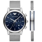 Emporio Armani AR80038 Herren Uhr Set mit Armband und Originalverpackung