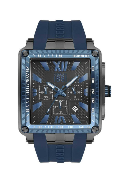 Cerruti 1881 Herrenuhr Quarz Leder Schwarz