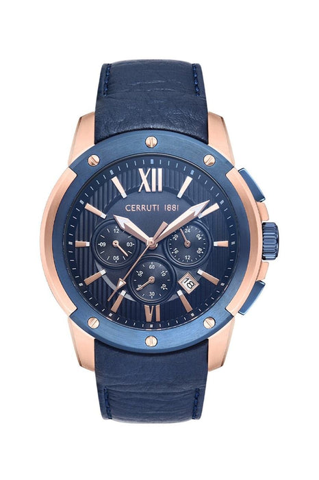 Cerruti 1881 CRA28201 Herrenuhr Edelstahl und Leder