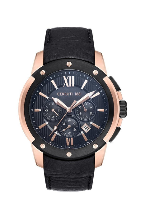 Cerruti 1881 CRA28202 Herrenuhr mit Lederarmband