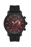 U.S. Polo Assn. USPA1008-08 Herrenuhr mit Silikonarmband, 46 mm