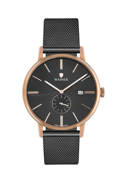 Wainer Herrenuhr WA.19033-B mit Korbbogenarmband