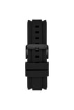 Guess Herrenuhr GUGW0211G3 – 43 mm – Schwarzes Silikonarmband
