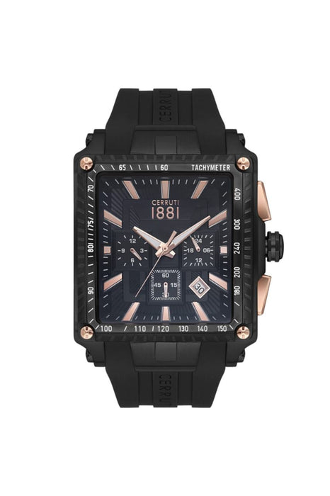 Cerruti 1881 Herren Uhr Schwarz Lederarmband