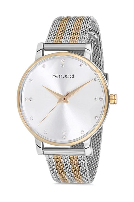 Ferrucci Damen Uhr Fc.12217h.06 mit Korbbahnarmband