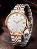 Pierre Cardin PC107431S08 43mm Swiss Made Dünne Gehäuse Herrenuhr - Neu & OVP - Bicolor Gold ÖZENSAAT