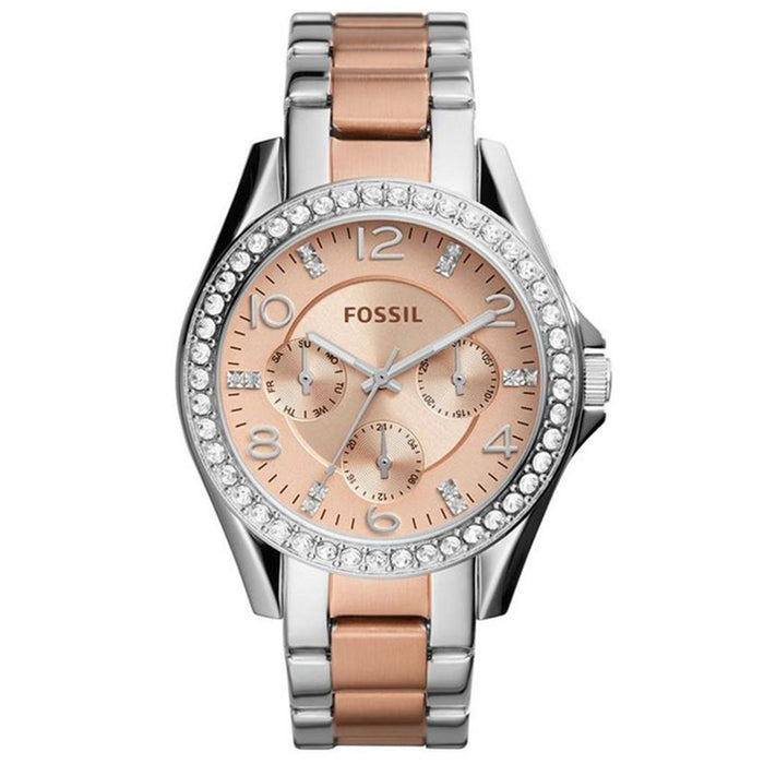 Fossil Damen Uhr FES4145 mit Edelstahlarmband