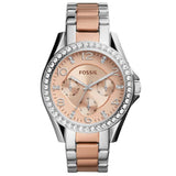 Fossil Damen Uhr FES4145 mit Edelstahlarmband