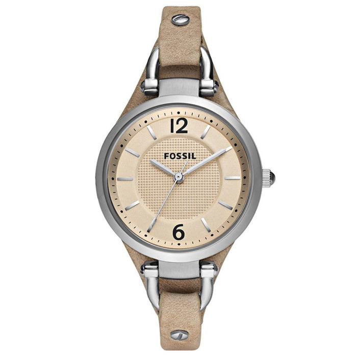 Fossil Damen Uhr FES2830 – Edelstahl & Leder