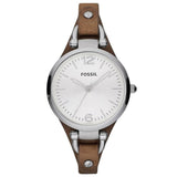 Fossil Damen Uhr FES3060 – Edelstahl & Leder