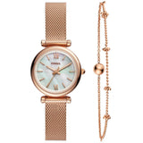 Fossil Damen Uhr FES4443SET mit Lederarmband