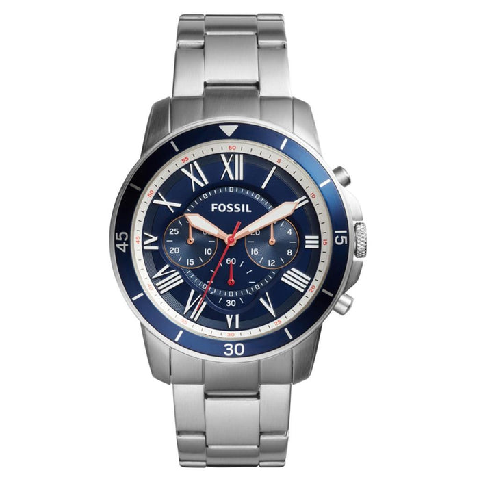 Fossil Herrenuhr FFS5238 Edelstahl & Leder Chronograph