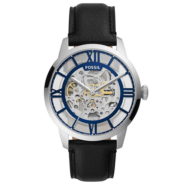 Fossil ME3200 Automatik Herrenuhr Edelstahl Blau