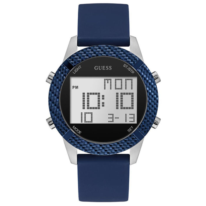 Guess GUW1037G1 Herrenuhr mit Silikonarmband