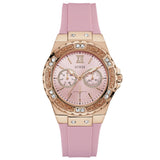 Guess GUW1053L3 Damen Uhr Edelstahl Leder