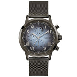 Guess GUW1310G3 Herrenuhr 44 mm – Rattan Optik & Quarzwerk