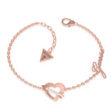 Guess JGUUBB79092S Damen-Armbanduhr mit Herz-Anhänger