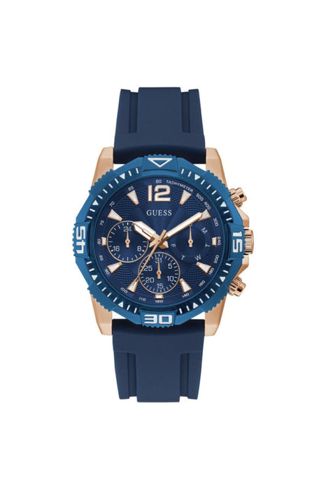 Guess GUGW0211G4 Herrenuhr, Silikonarmband, Edelstahl