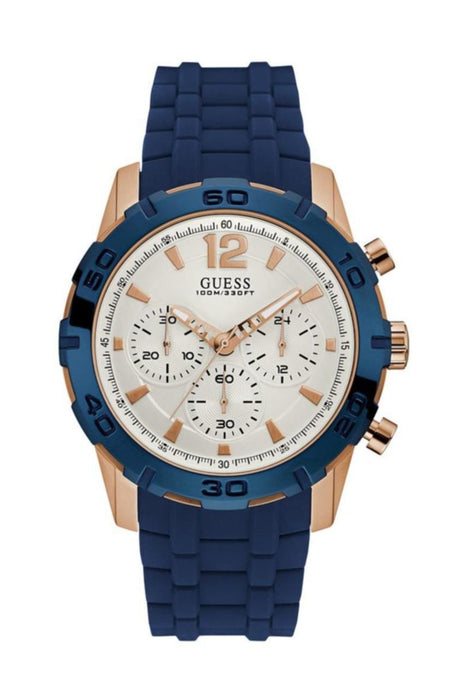 Guess Herrenuhr Silikon Marineblau GUW0864G5