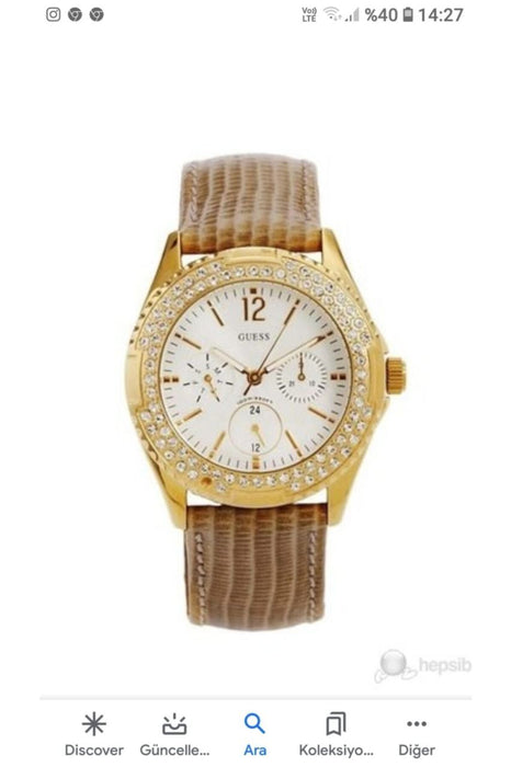 Guess GUW16574L1 Damen Uhr Lederarmband