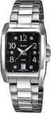 Casio Sheen Damen Uhr Edelstahl Schwarz