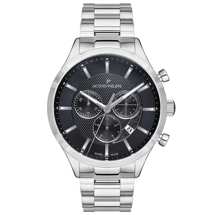 Jacques Philippe Herrenuhr Edelstahl & Lederarmband