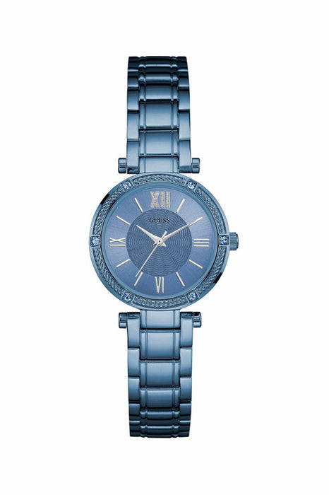 Guess GUW0767L4 Damen Uhr Edelstahl Blau