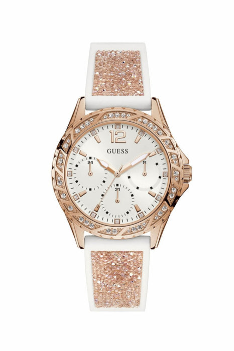 Guess GUW1096L2 Damenuhr Edelstahl & Silikon