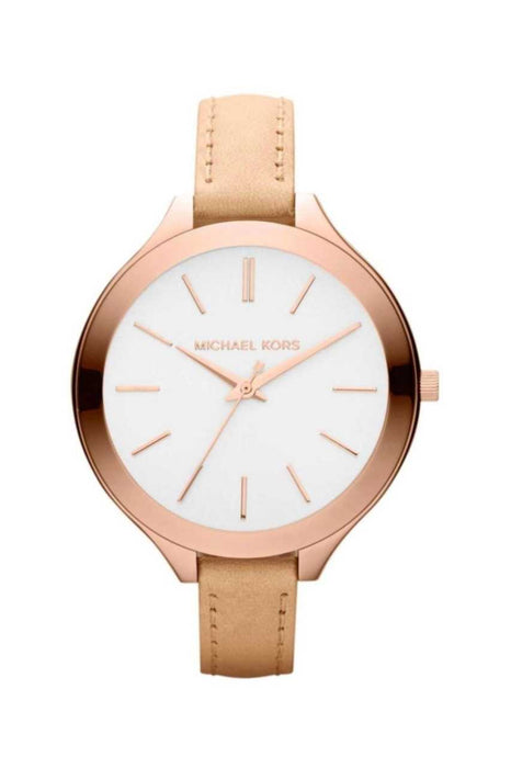 Michael Kors Damen Uhr MK2284 Beige Lederarmband